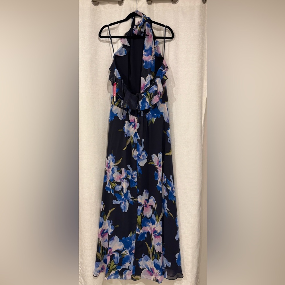 Eliza J NWT Navy Floral Maxi Dress - Picture 3 of 8